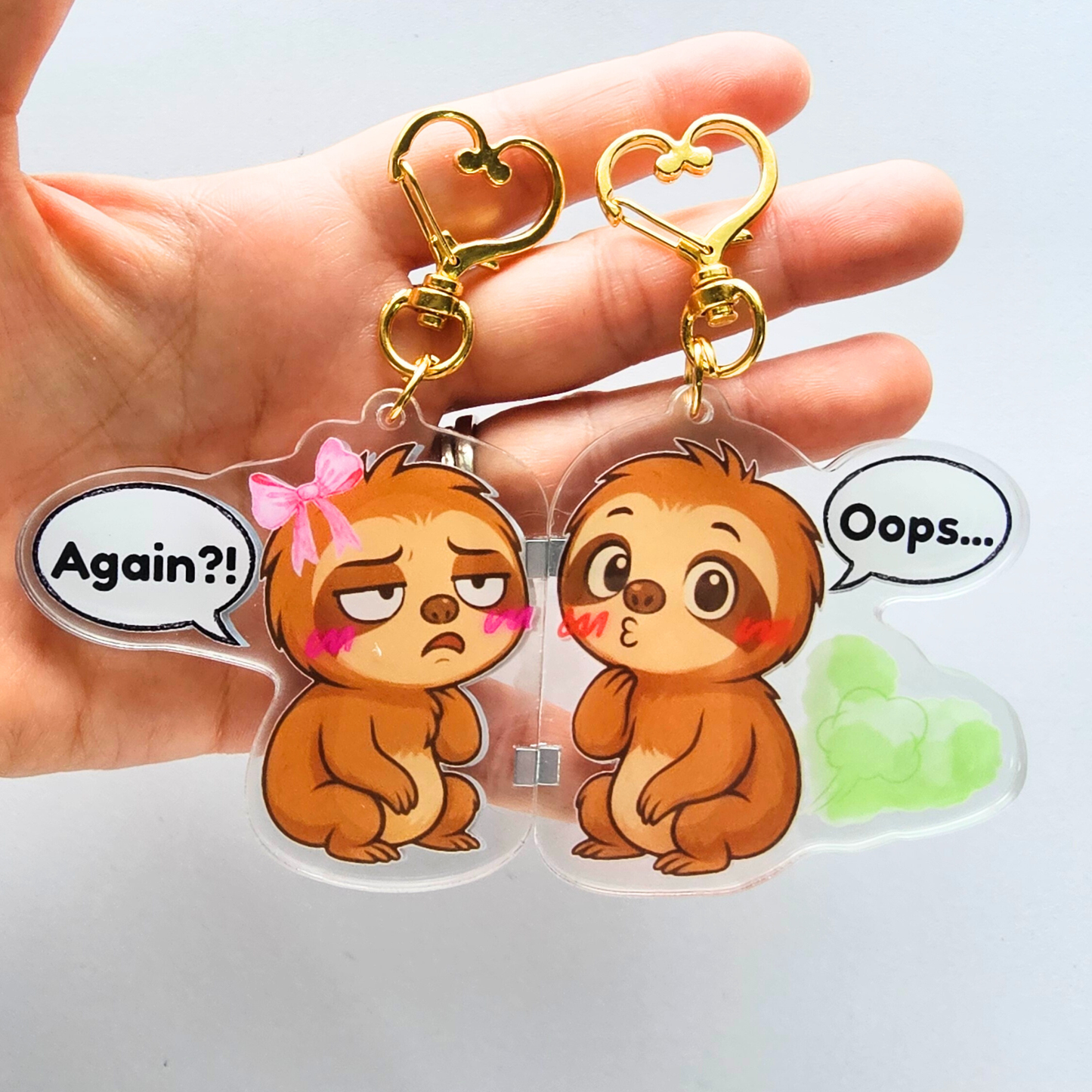 “Gas & Sass” – Magnetic Keychain Set – Couples & Best Friends 🧲💛