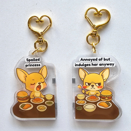 “Ugh… Fine” – Magnetic Keychain Set – Couples & Best Friends 🧲💛