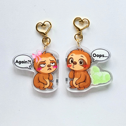 “Gas & Sass”  – Magnetic Keychain Set – Couples & Best Friends 🧲💛