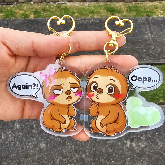 “Gas & Sass”  – Magnetic Keychain Set – Couples & Best Friends 🧲💛