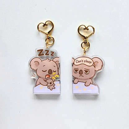 “Sleepy Chaos” – Magnetic Keychain Set – Couples & Best Friends 🧲💛