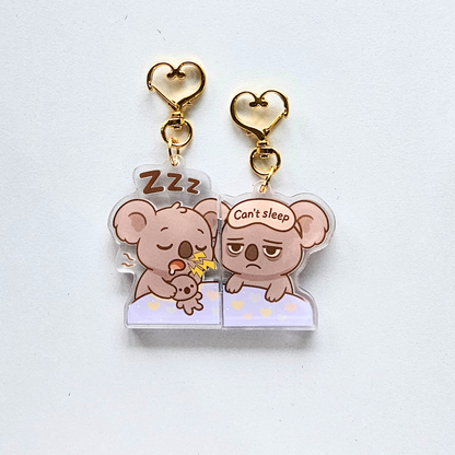 “Sleepy Chaos” – Magnetic Keychain Set – Couples & Best Friends 🧲💛