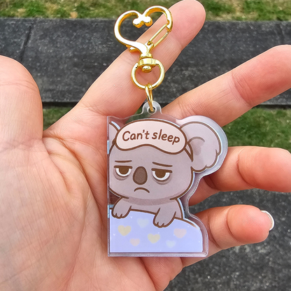 “Sleepy Chaos” – Magnetic Keychain Set – Couples & Best Friends 🧲💛
