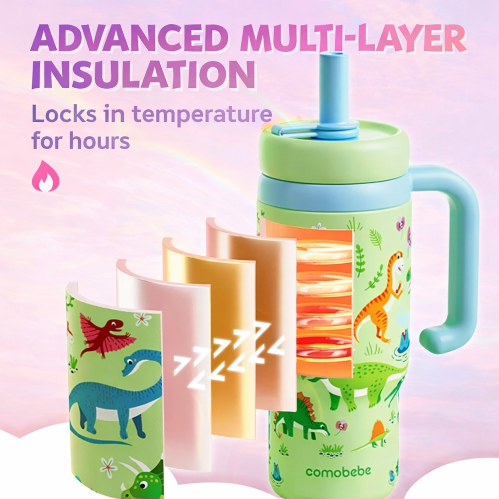 Whale Fountain – 710ml Stainless Steel Tumbler 🐳💦